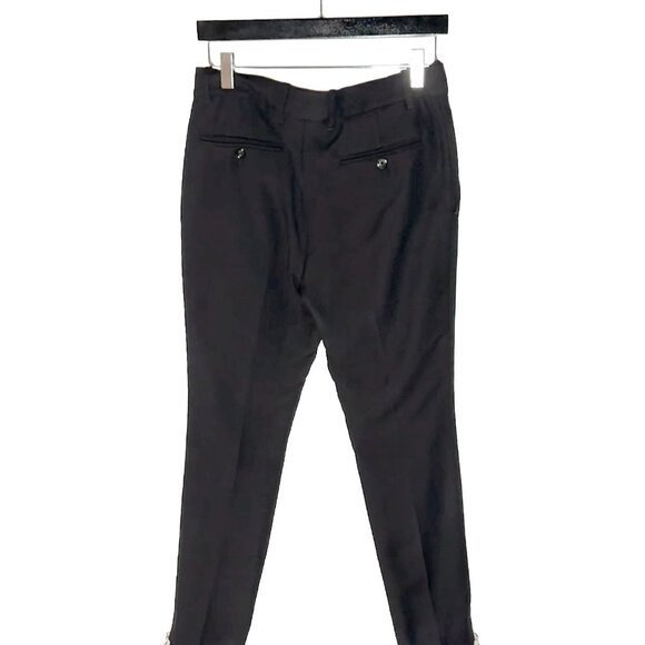 Gucci 2016 Black Trousers With Ruffle Accent - Picture 5 of 8